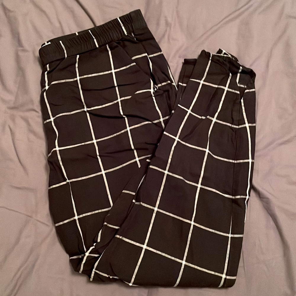 Marine layer windowpane checkered pants